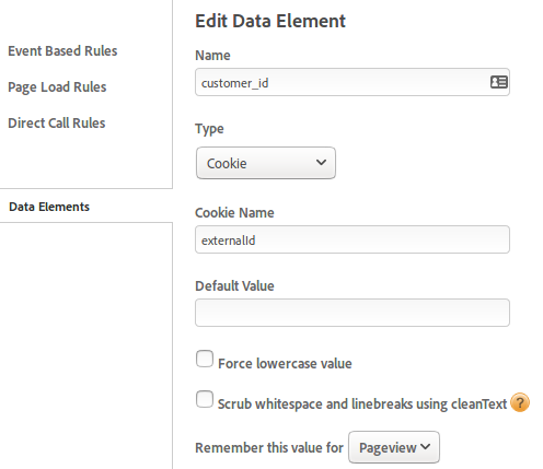 DTM data element