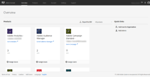 adobe admin console overview