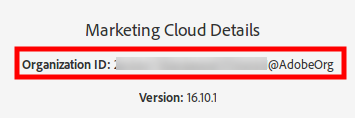 Marekting Cloud Organisation ID