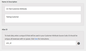 customer attributes configuration