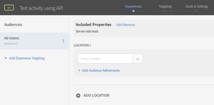 Adobe Target Experience Configuration