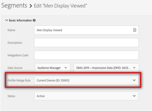 segments and profile merge rules