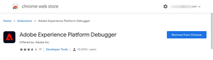 Chrome store AEP debugger