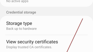 Samsung certificates configuration