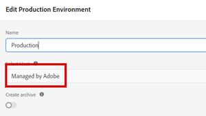 Launch configuration with Manged by Adobe