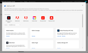 Adobe IO select API