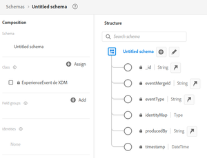 Bare schema for XDM ExperieceEvent