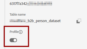 Profile toggle in dataset